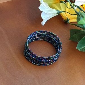 1PC Beautiful Kenyan Beaded Coil Bracelet